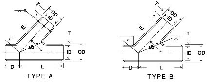 ANSI/ASME B16.9 Lateral Tee Dimension