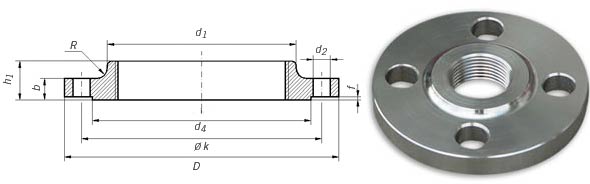 DIN 2565 PN6/DIN 2566 PN16 THREADED FLANGE